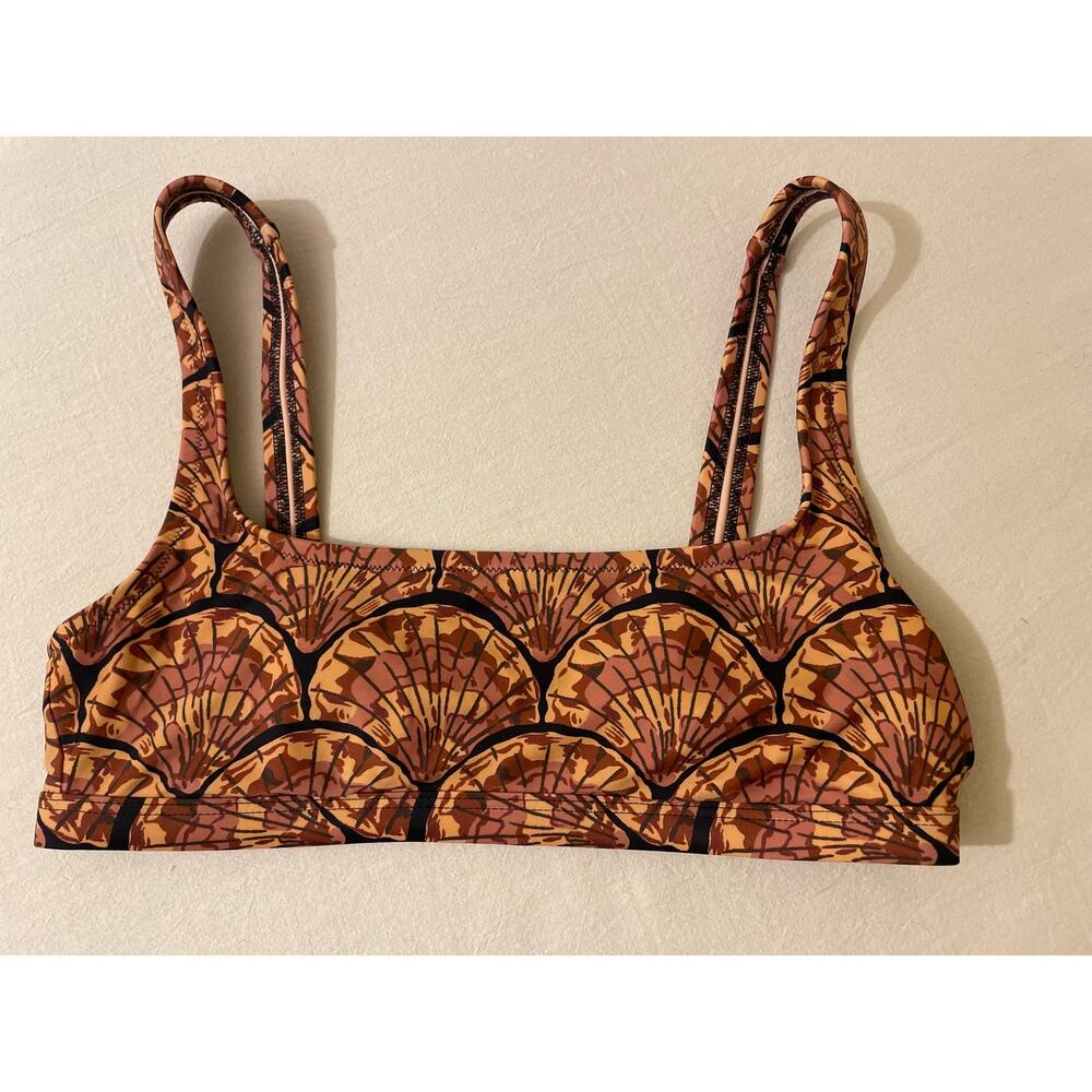 Swim Bikini Top Womens Size Small Shell Fan‎ Print - Picture 3 of 5